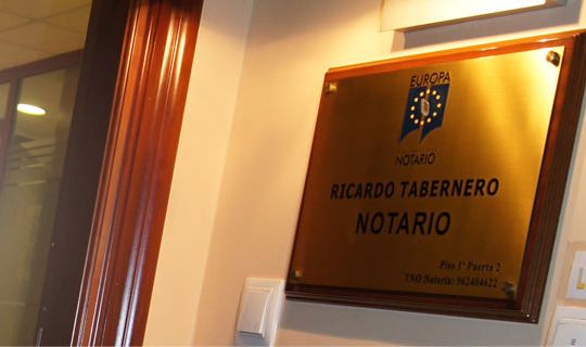 Notaría Ricardo Tabernero Capella cuadro de notario